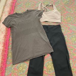 Top and bra size 8 and leggings a size 6!